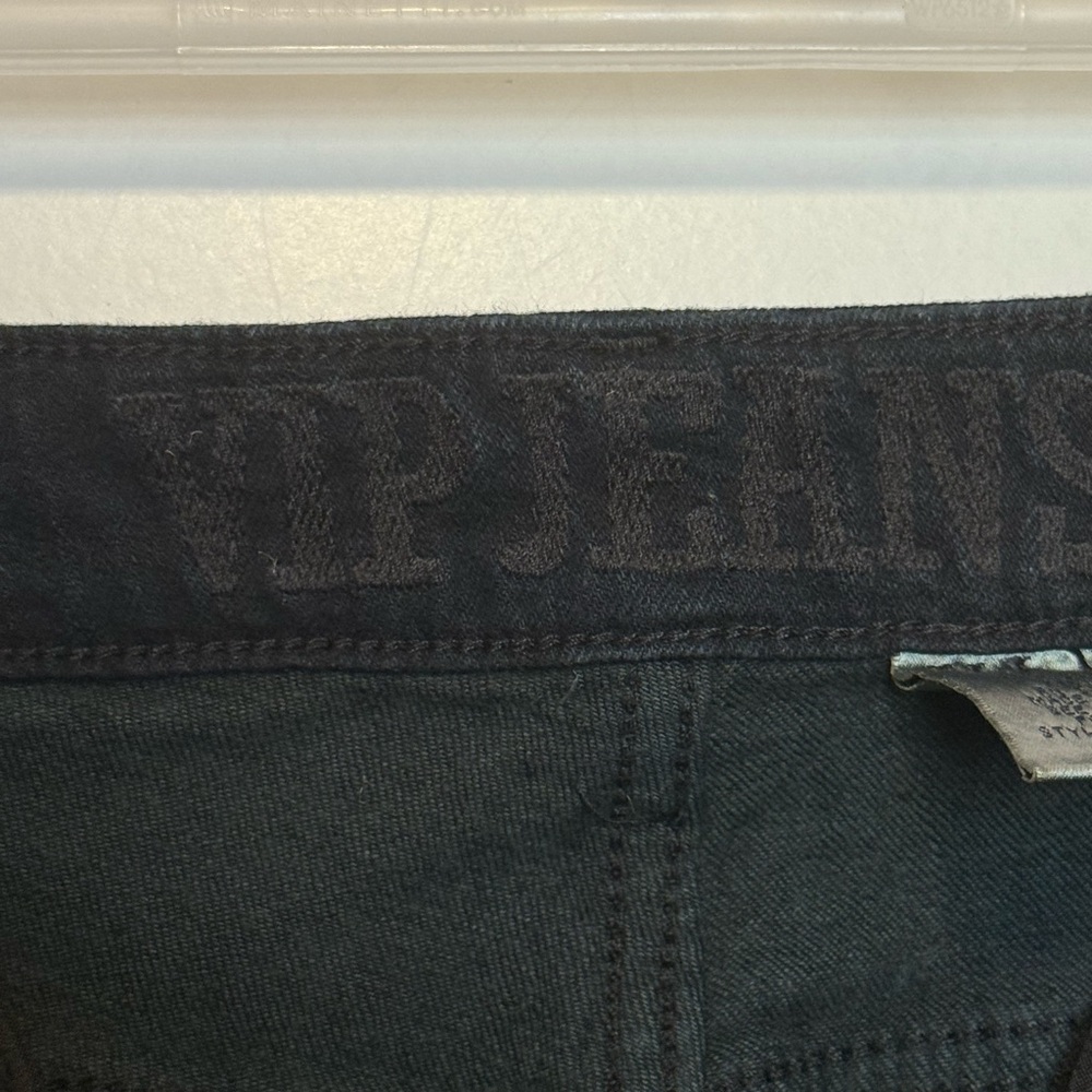 VIP Black Ripped Denim with Silver Button - Picture 5 of 8